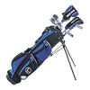 Longridge Junior Golf Clubs Ages 13+ with Stand Bag and 7 RH Clubs in Blue