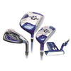 Longridge Junior Golf Clubs Ages 13+ with Stand Bag and 7 RH Clubs in Blue