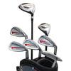 Longridge Golf Club Set Including 1 x Fairway Wood with Headcover, 1 x #5 Iron, 1 x #7 Iron, 1 x #9, 1 x #SW, 1 x Putter, 1 x Bag Stand