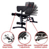 Multi Purpose Weight Bench with Detachable Biceps Handle & Leg Developer