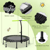 Kids Trampoline with Powder Coated Steel Frame, Anti-Skid Foot Pads, Tear Resistant Cover and a Safety Latch