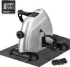 Portable Mini Exercise Bike for Lower-Upper Body Exercise Silver