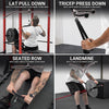 Power Cage Lat Pull Down Seated Row Landmine Attachment