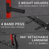 Power Rack with Weight Plate Holders Band Pegs and Landmine Attachment