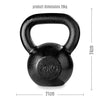 Premium Cast Iron Kettlebell Weights - 12kg, 16kg, 20kg Dimensions