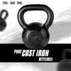 Premium Cast Iron Kettlebell Weights in 12kg, 16kg, 20kg