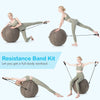 Exercise Ball with Resistance Bands