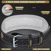 Leather Weight Lifting Belt with 4" x 7mm Thick Back Support