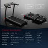 SMART Folding Treadmill with Bluetooth Speakers & Exercise App Dimensions