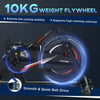 HOMCOM Spin Bike with 10kg Heavy Duty Flywheel and Quiet Belt