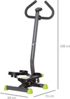 Twister Stepper Height Adjustable Step Machine with LCD Screen & Handlebars Dimensions