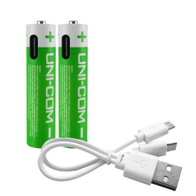 USB AAA Rechargeable Batteries with Dual USB Changing Cable