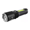 Rechargeable USB 2-in-1 Torch Flashlight with Adjustable Beam & Cable Included