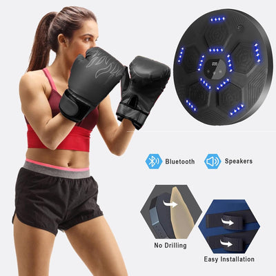 SMART Bluetooth Boxing Training Pad with Speakers and LED Lights