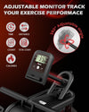 Indoor Water Rower with 360 Degree Adjustable LCD Display for Workout Metrics