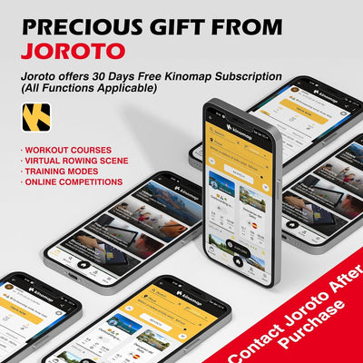 JOROTO Indoor Water Resistance Rowing Machine with Free Kinomap Fitness APP Subscription