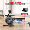 Indoor Bluetooth Rowing Machine with Silent Triple Rollers for Quiet Operation