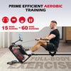 Full Body Exercise Rowing Machine with Water Powered Resistance for Efficient Aerobic Training