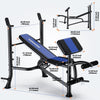 Weight Bench with Leg Extension & Preacher Curl Dimensions