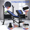 Premium Adjustable Weight Bench with Waterproof Leather, Rubber Feet, High Density Foam for Safe Workouts